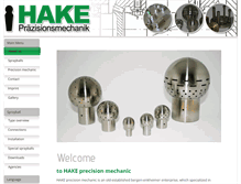 Tablet Screenshot of hake-gmbh.com